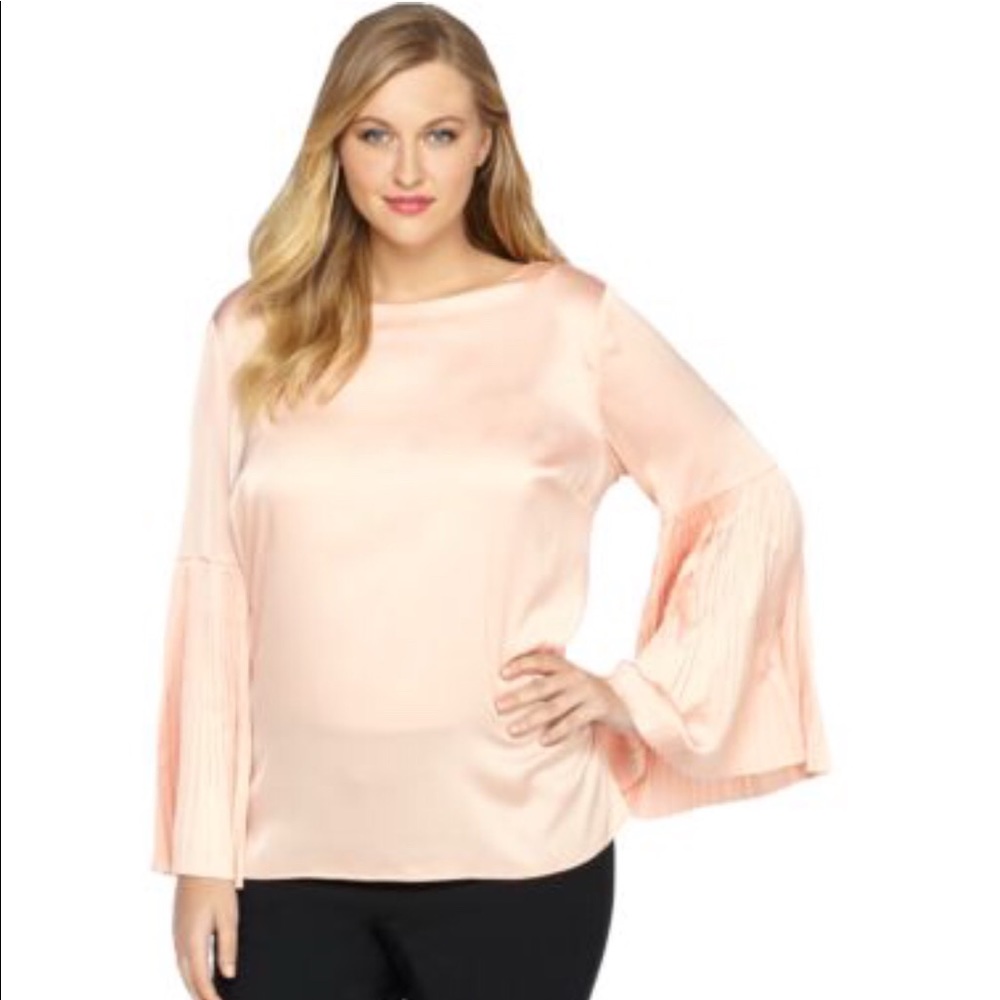 The Limited BNWT Peach Bell Sleeved Blouse 1X